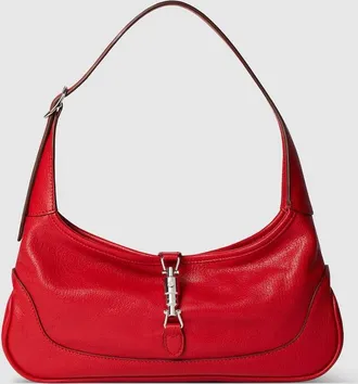 Gucci Jackie Slim Medium Shoulder Bag, Red, Leather