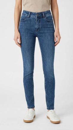 MAC Broeken Skinny-fit-Jeans MAC, Damen, Gr. 32, L&auml;nge 34, sporty dunkelblau, Denim/Jeans, Obermaterial: 82% Baumwolle, 9% Polyester, 5% Elastomultiester, 4% Elas