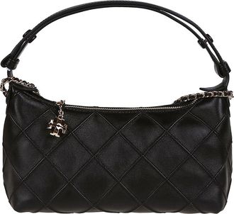 Tory Burch Fleming Pochette - Dames - Schoudertassen - Zwart - ONE Size - Leer - Tassen