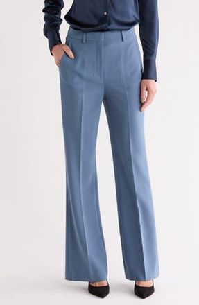 Theory Demitira High Waist Flare Leg Pants in Bering at Nordstrom Rack, Size 12