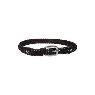 Golden Goose Accessoires, Dames, Bruin, 80 CM, Leer, Gevlochten Houston Riem