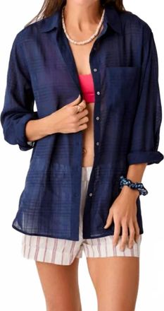 Carve Designs Taylor Textured Tunic In Navy