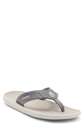 Olukai Pili Flip Flop in Rock /Ash at Nordstrom, Size 10