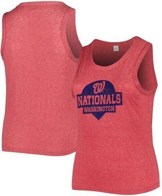 Soft As A Grape Womens Soft as a Grape Red Washington Nationals Plus Size High Neck Tri-Blend Tank Top at Nordstrom, Size 3X