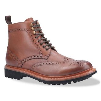 Cotswold Heren Rissington Commando Lace Up Leren Kleding Laars (Bruin)
