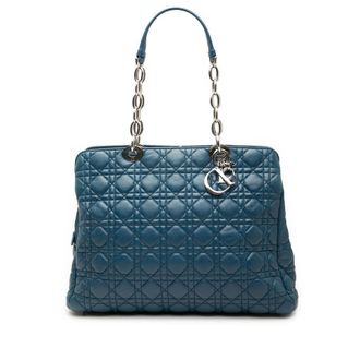 Dior Pre-owned Dior Large Lambskin Cannage Soft Zipped Lady Dior Shopping Tote Ladies HGYI8C9JS1GLT823