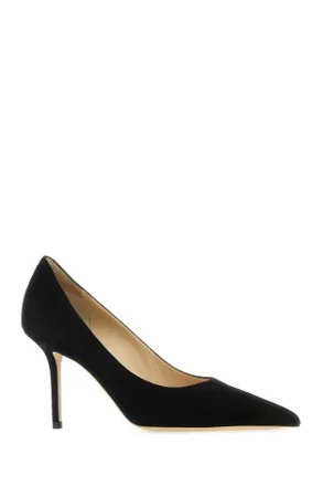 Jimmy Choo London Womens Black Suede Love 85 Pumps Scarpe Con Tacco High Heel Shoes