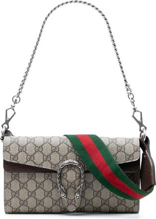 Gucci Pre-owned Gucci Small GG Supreme East West Dionysus Flap Bag Ladies 0RE6KJ54GFI76KKG