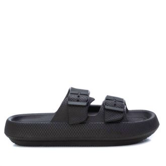 Xti Mens Double Buckle Slides In Black