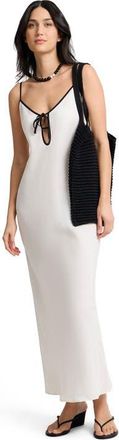 Onia Soleil Slip Dress in Egret/black at Nordstrom, Size 10