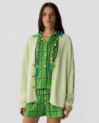 Guest In Residence Everywear Cardigan In Limewash