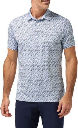 Mizzen+Main Versa Trim Fit Performance Golf Polo in White Cowboys And Cocktails at Nordstrom, Size Xx-Large