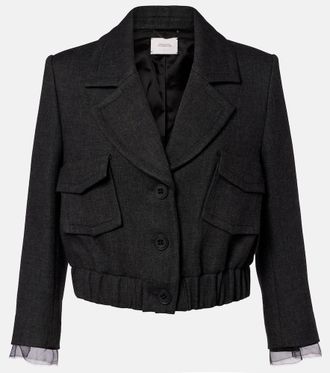Dorothee Schumacher Layered Coolness organza-trimmed cropped jacket