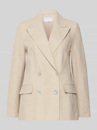 Jake*s Regular Fit Blazer aus Baumwoll-Leinen-Mischung mit doppelter Knopfleiste in Ecru, Gr&ouml;&szlig;e 32