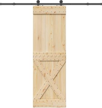 vidaXL Vidaxl - Puerta Corredera Con Herrajes Madera Maciza De Pino 70x210 Cm