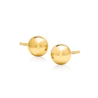 RS Pure by Ross-Simons 5mm 14kt Yellow Gold Ball Stud Earrings
