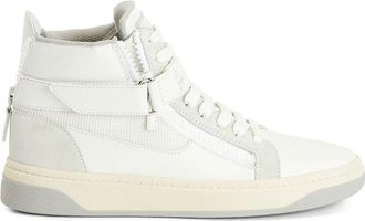 Giuseppe Zanotti GZ94 leather high-top sneakers - men - Rubber/Leather/Velvet/Fabric - 39 - White