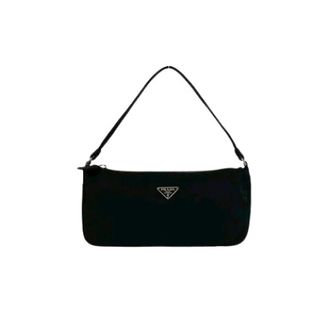 Prada Pre-owned Shoulder Bags, female, Black, Size: ONE SIZE Pre-owned Tessuto Handbag