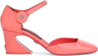 Dolce & Gabbana Pumps met sculpted hak van leer - Dames - Pumps - Roze - 40 EU - Leer - Schoenen