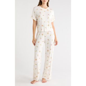 Honeydew Intimates All American Pajamas in Cream Multi Cherries at Nordstrom, Size X-Large