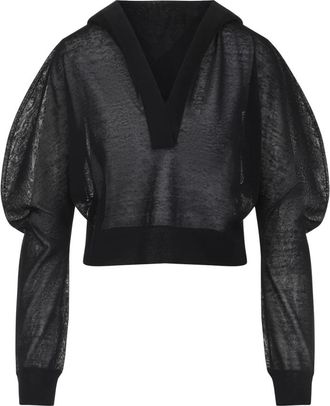 Alaia Overhemden, Dames, Zwart, S, Zwarte Zijden Shirt Stijlvol Ontwerp