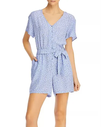 Rails Womens Sophia Romper In Sky Blue Daisies