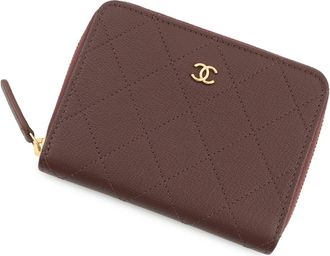 Chanel Brown Leather Wallet (Bi-Fold) (Pre-Owned)