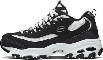 Skechers (WMNS) Skechers D Lites 1.0 Running Shoes Black And White 66666254-BKW
