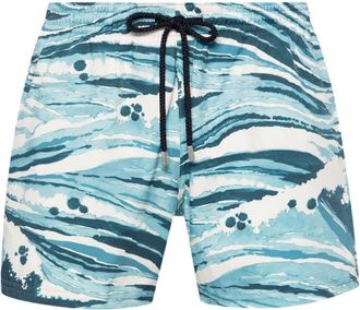 Maison Kitsun&eacute; x Vilebrequin Moorise swim shorts - men - Elastane/Polyamide/Polyamide - M - Blue