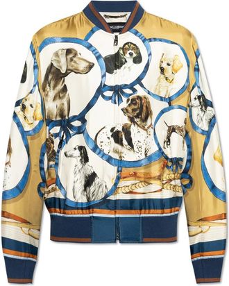 Dolce & Gabbana Zijden bomberjack - Heren - Bomber jackets - Veelkleurig - XL - Jassen