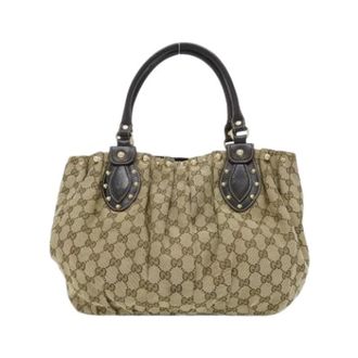 Gucci Pre-owned Handbags, female, Beige, Size: ONE SIZE Pre-owned Vintage GG Canvas Handbag