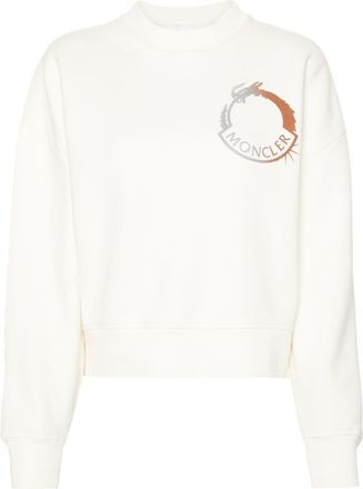 Moncler Dragon logo-print sweatshirt - women - Cotton/Polyester - L - White