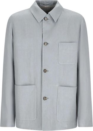 Lardini Buttoned Pocket Shirt - Heren - Zomerjassen - Grijs - L - Jassen