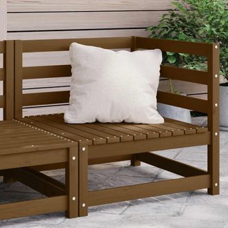 vidaXL Vidaxl - Sof&aacute; De Esquina De Madera Maciza De Pino Marr&oacute;n Miel