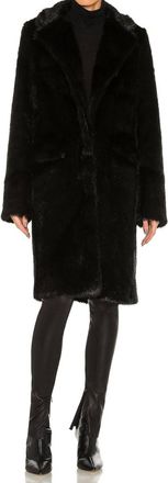 Rta Dawson Faux Fur Coat In Black