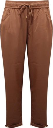 Liu Jo Ta 5144 Ts 922 Cropped Broek - Dames - Slim Fit Broeken - Bruin - M - Polyester - Broeken