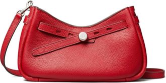 Tory Burch Romy Zip Top Leather Crossbody Bag in Tory Red at Nordstrom