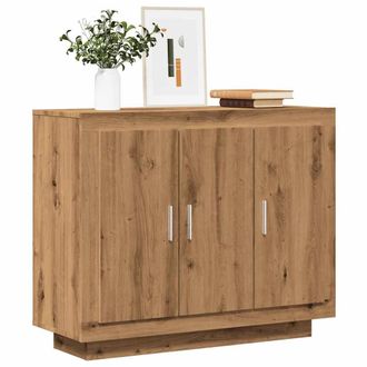 Berkfield Home Sideboard Artisan Oak 92x35x75 cm Engineered Wood in Brown | Size: 92 x 35 x 75 cm