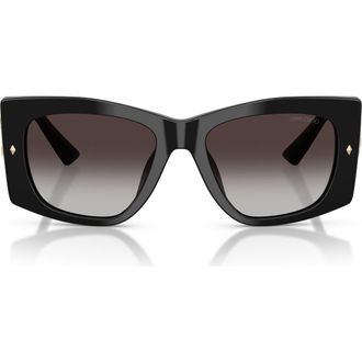 Jimmy Choo London 54mm Butterfly Sunglasses in Black /Grey Gradient at Nordstrom