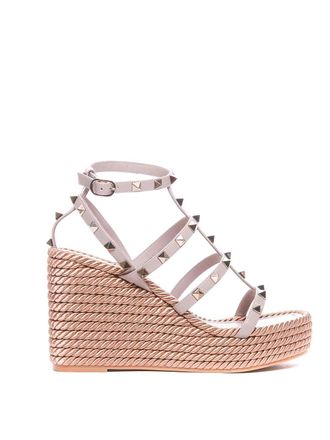 Valentino Garavani Rockstud Wedged Sandals