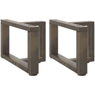 vidaXL Patas Para Mesa De Centro En Forma De T (2 Unidades), Color Negro, 40 X 25 X (30-31) Cm, Acero Vidaxl