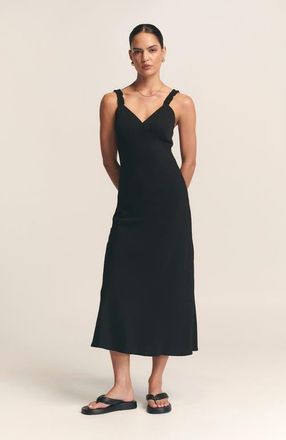 ST MRLO Tide Midi Dress in Black at Nordstrom, Size 8