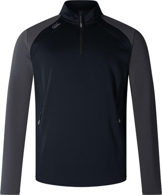 Canterbury Of New Zealand Mens Elite Quarter Zip Top (Black) - Size Medium