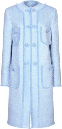 Dolce & Gabbana DNA single-breasted bouclé coat - women - Virgin Wool/Viscose/Polyamide/Silk/Spandex/Elastane - 40 - Blue