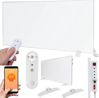 OEM Calefactor El&eacute;ctrico Infrarrojo Ir 900w Con Control Remoto Wifi Tuya De Bajo Consumo