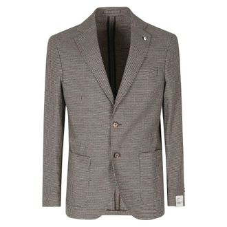 L.B.M. 1911 Giacca Pied-de-poule - - Jackets - Uomo - Marrone - XL