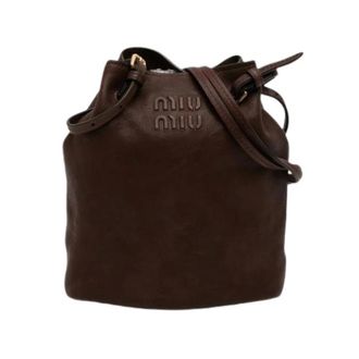 Miu Miu Pre-owned Bucket Bags, female, Brown, Size: ONE SIZE Pre-owned Bucket Bag