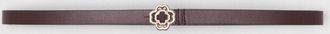Maje Slim Clover Belt - Dark Brown - Maje