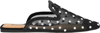Corkys Footwear Womens To Die For Rhinestone Studded Mesh Mules In Black