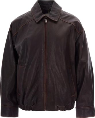 Max Mara Dames, Jassen, Bruin, Maat: 3XS Leer